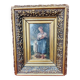 Oil painting on panel of a shepherdess with lambs after J.B. Hofner X
