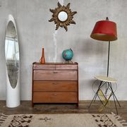 Vintage teak shoe cabinet from the 1960s.