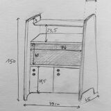 Vintage Scandinavian secretary desk – 1960s
