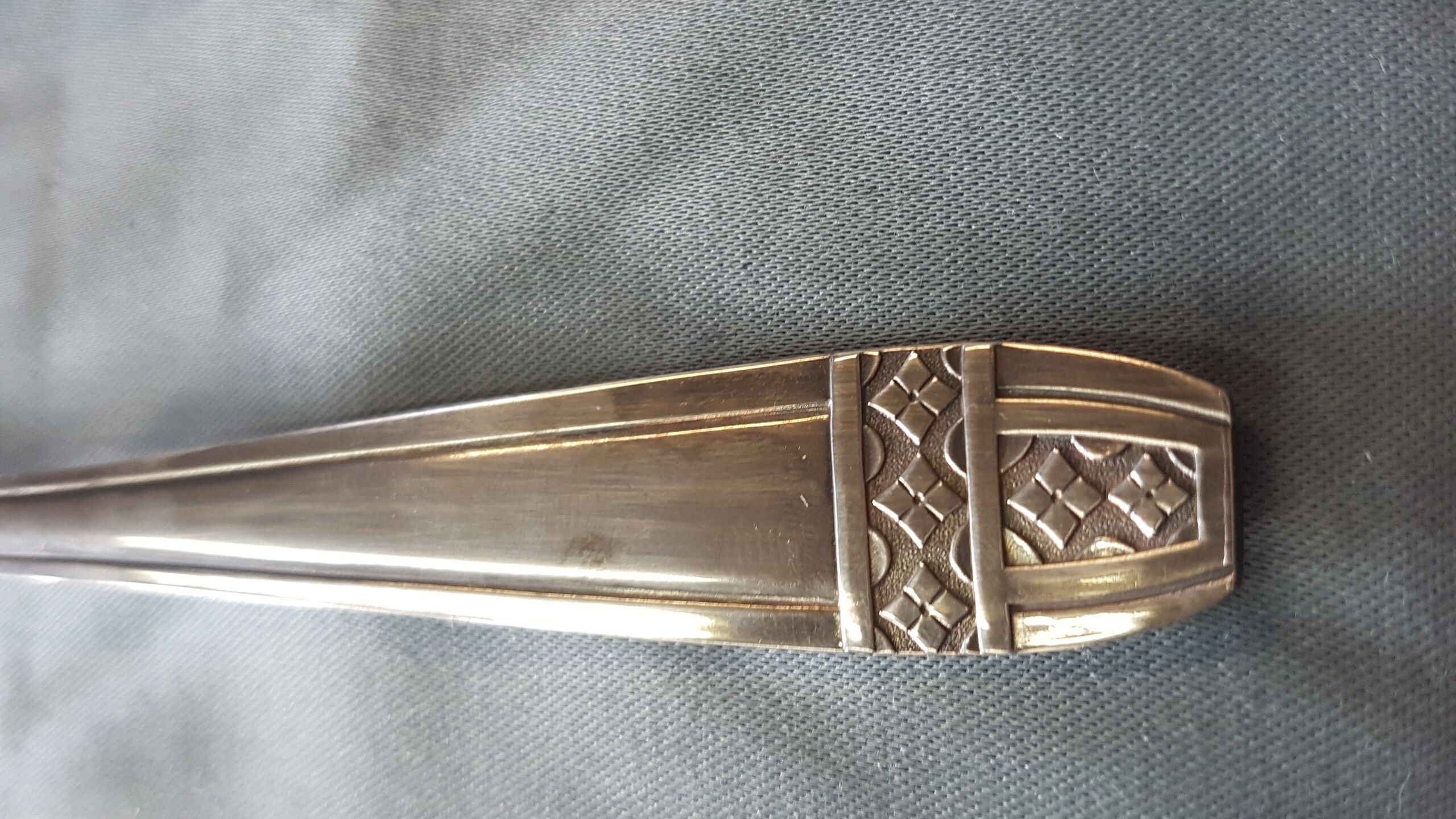 Silver metal spoon and fork box