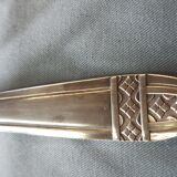 Silver metal spoon and fork box