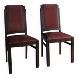 2 Amsterdam School oak chairs | Netherlands | 1920s