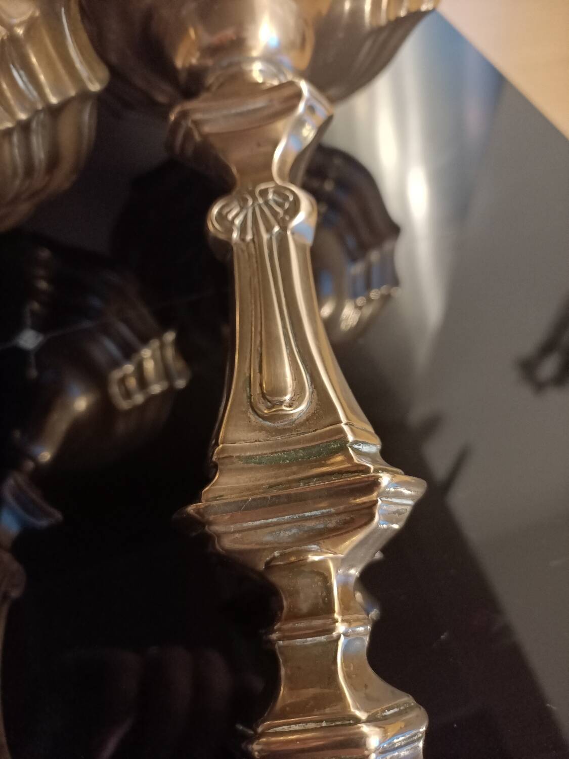 Regency candle holders in gilded bronze