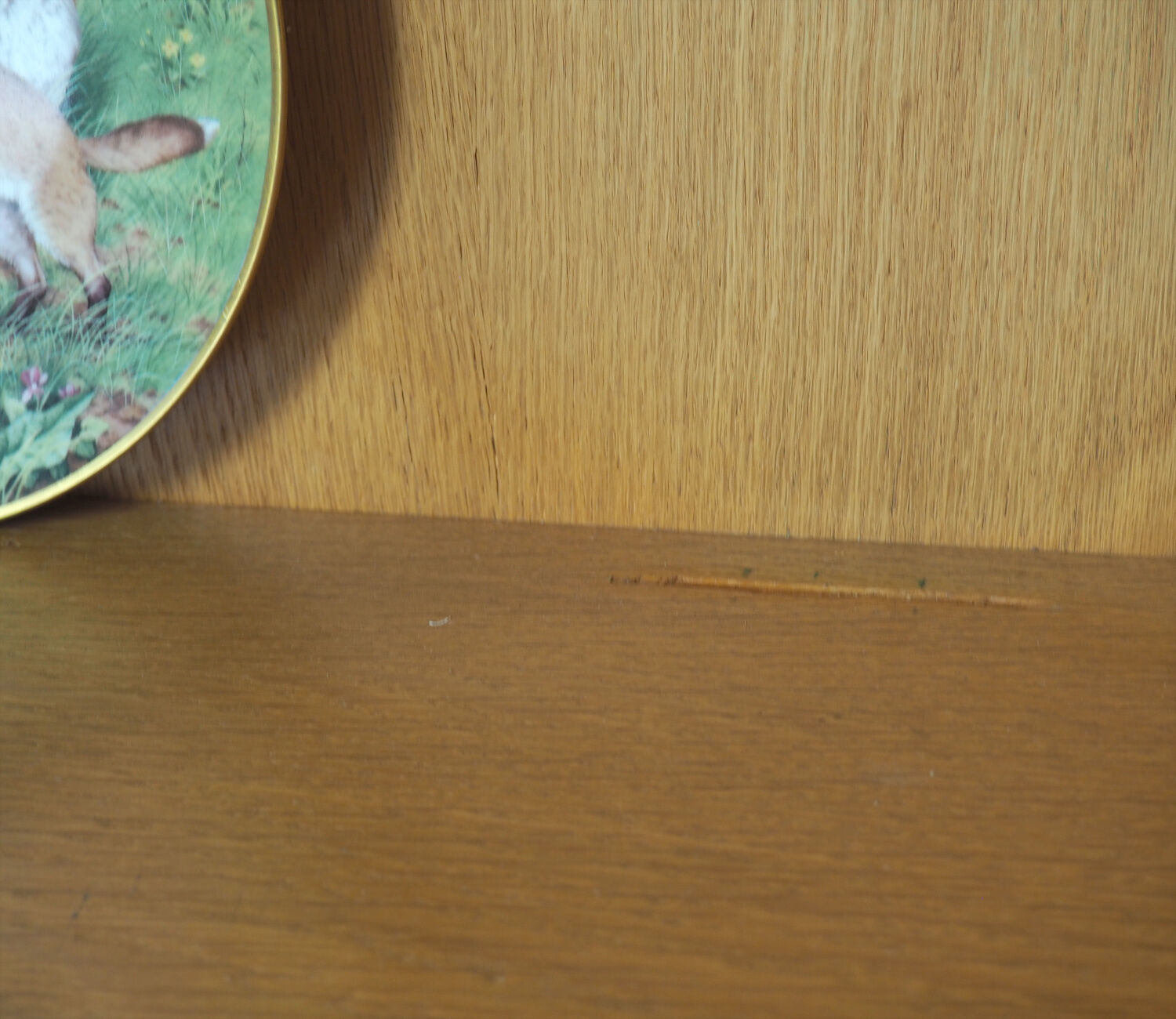 Vintage German Oak Buffet With Showcase, 1960's