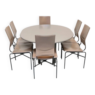 6 x Dining chairs designed by Ross Littell / Matteo Grassi