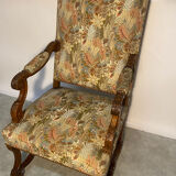 Louis XIII style walnut armchair