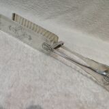 Silver-plated asparagus tongs, goldsmith Trouret Louis XV style, 25.7cm