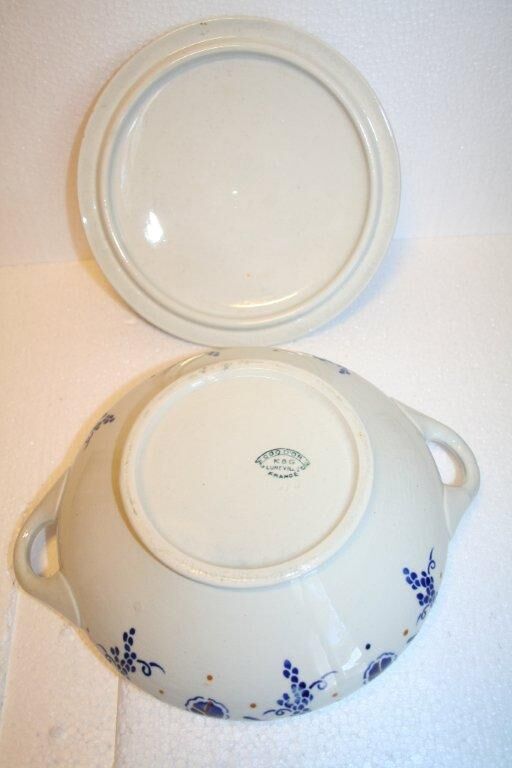 K & G Lunéville pattern gold Rooster tureen