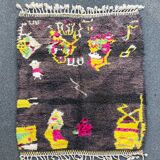 Berber carpet in wool beni ouarain 200x270cm