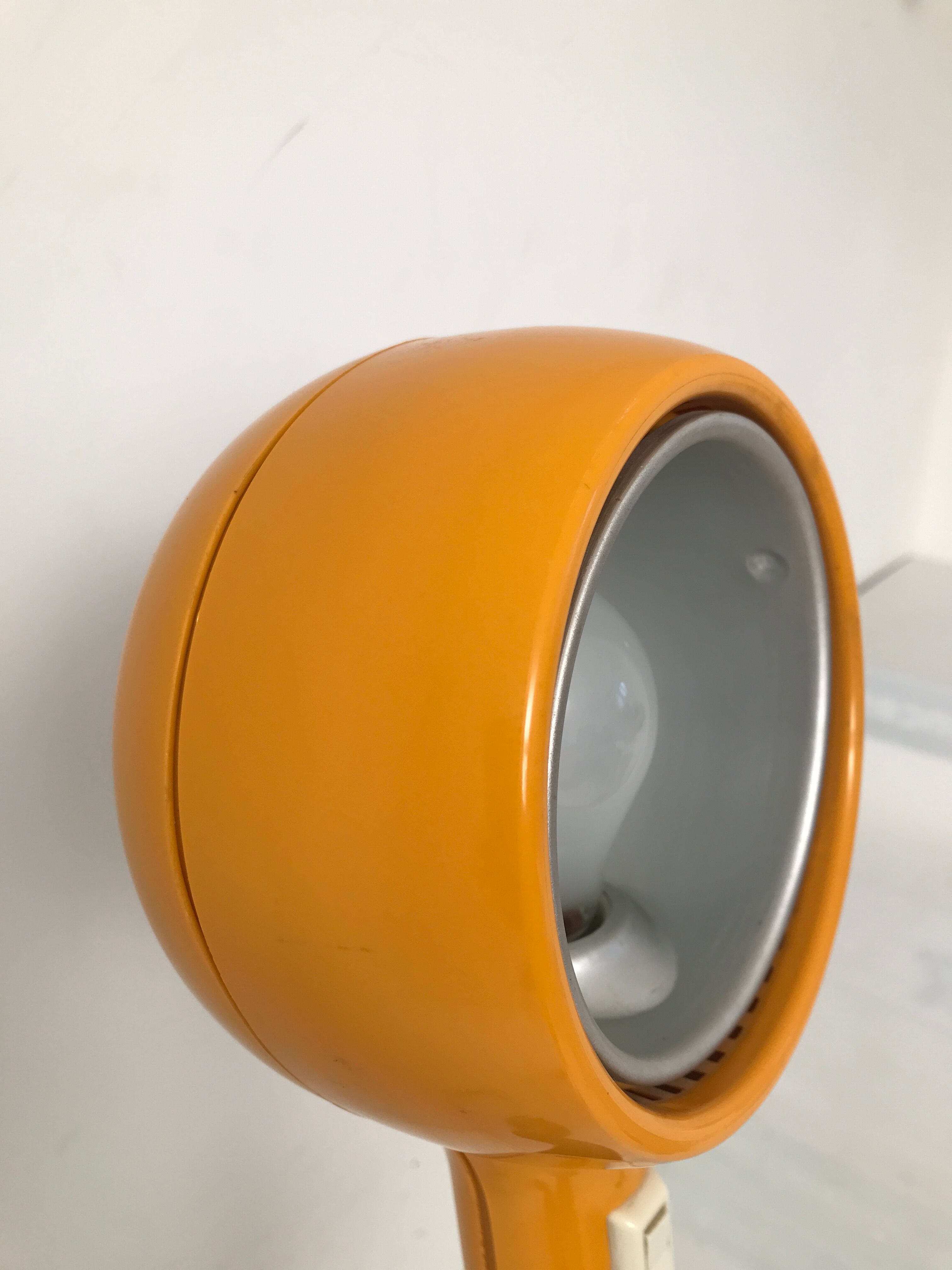 Yellow gooseneck floor lamp 50s-60s