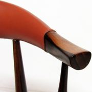 Eight Danish Cow Horn "Model 12" Chairs in Rosewood by Johannes Andersen