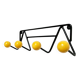 Vintage coat rack Roger Feraud with 4 yellow ball hooks.