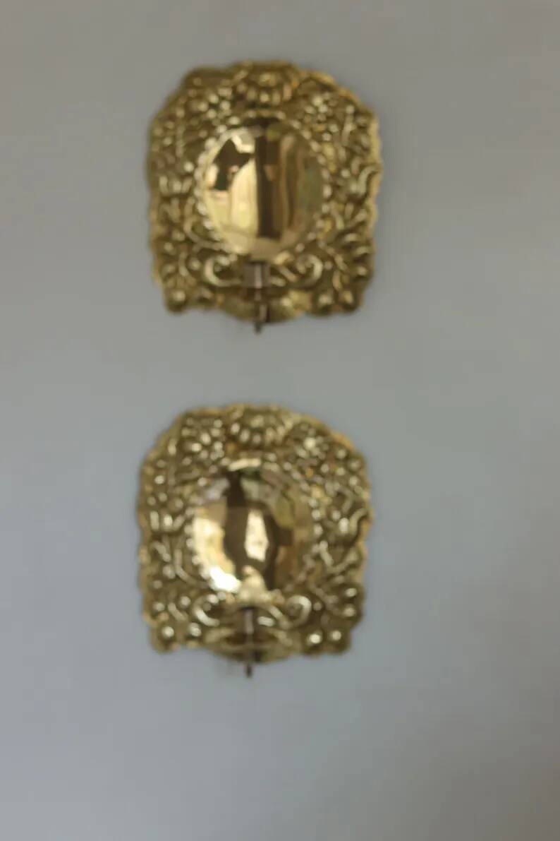 Pair of Mid-Century Swedish Brass Sconces
