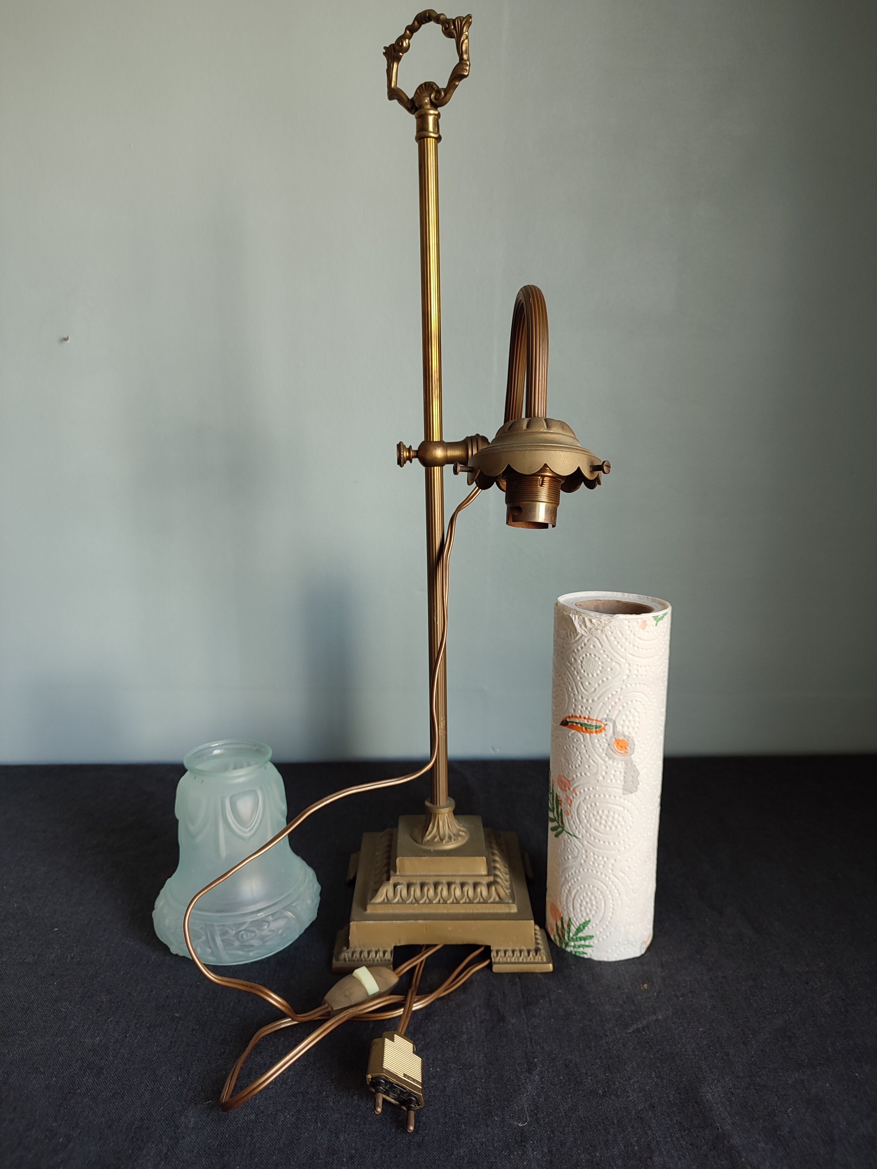 Large antique lamp collar sign art nouveau