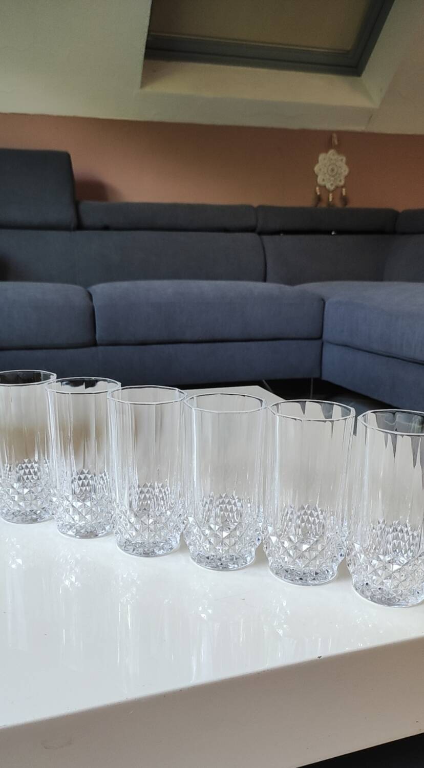 Set of 6 Water/Soda/Orangeade Glasses. Longchamp/Arques Crystal