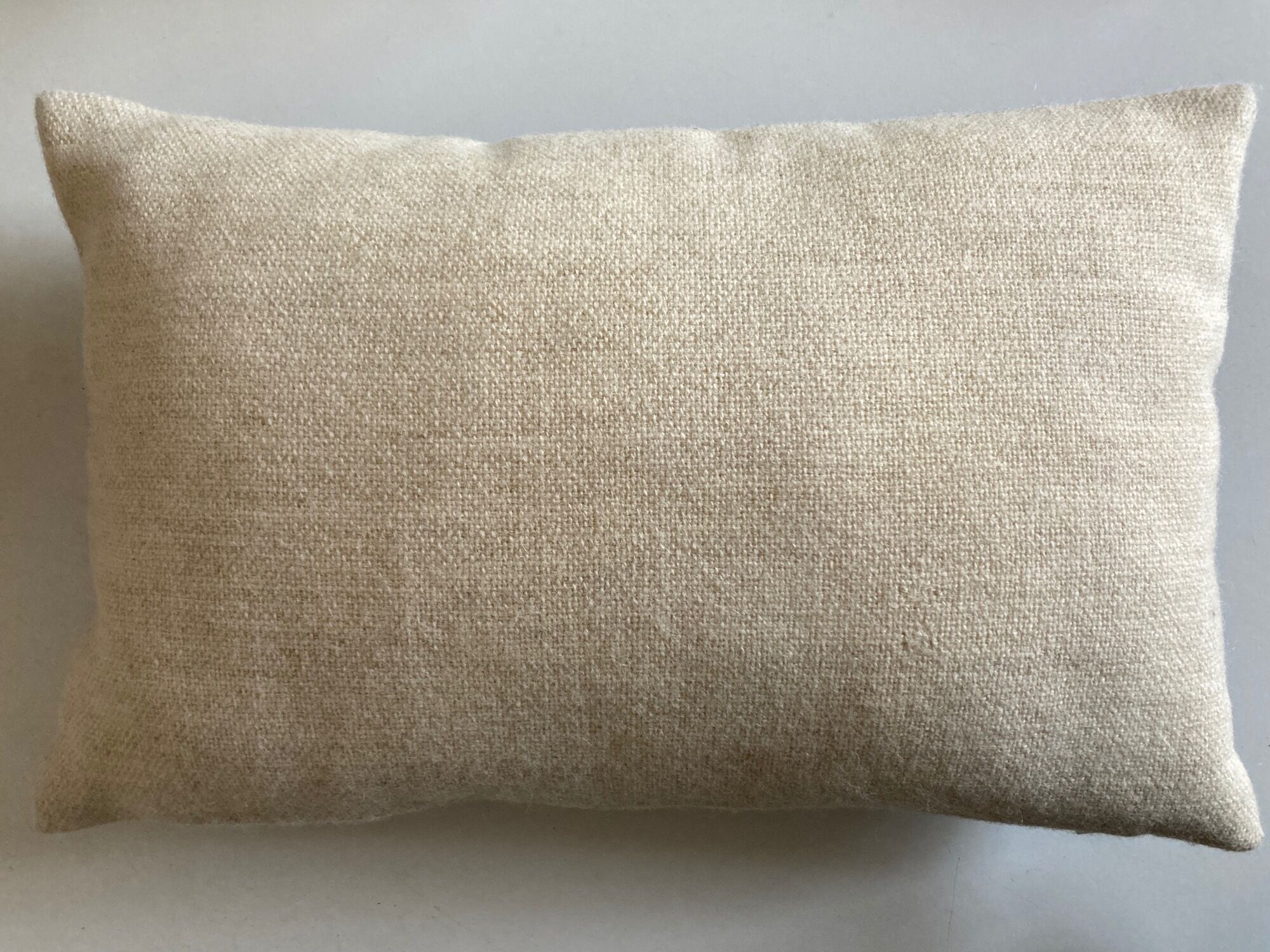 Cushion in Scandinavian ivory wool canvas 1960