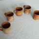 5 70s stoneware cups