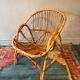 Rattan basket armchair 60s