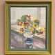Swedish Oil on Panel "Flower Vase" by Sven Oswaldsson 47, Signed, Framed 44×49cm