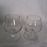 Set of 2 cognac or liqueur glasses