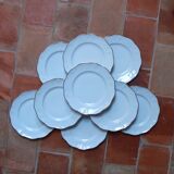 White and gold porcelain plates