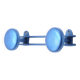 Electric blue metal coat rack, 1950s