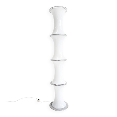 Lampe sur pied en bambou par Enrico Tronconi pour Vistosi, années 1970