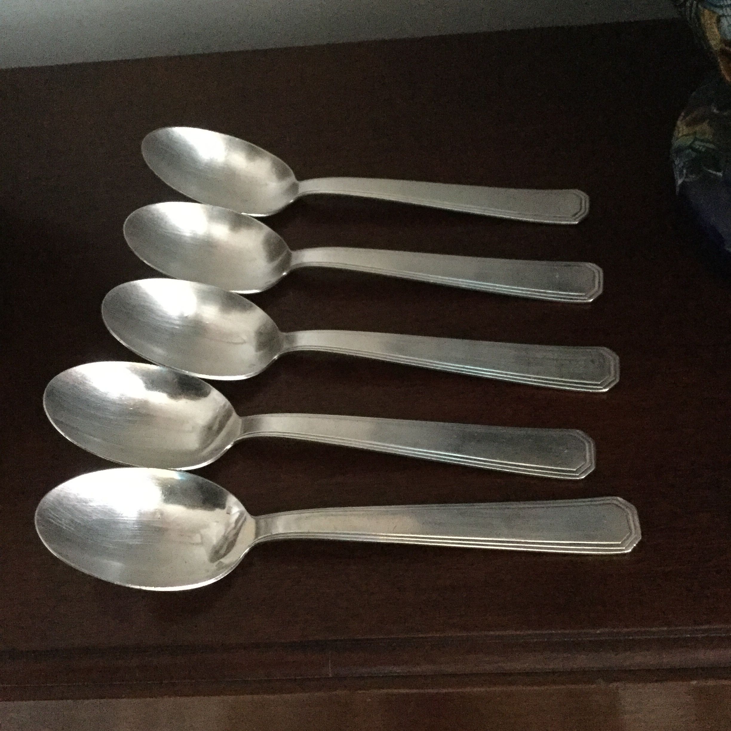 Lots of 5 art deco silverware from Hotel Lutetia