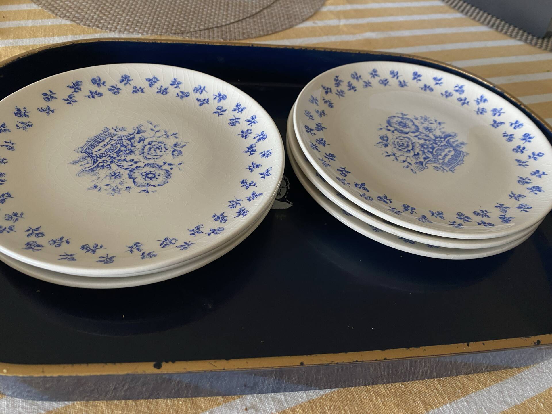 6 dessert plates Gien