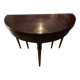 Dark wood Regency style folding demi-lune table
