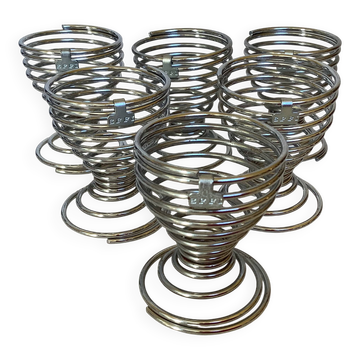 Six spiral egg cups