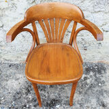Fauteuil de bureau, brasserie Baumann, bois