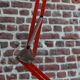 Lampe architecte RDA rouge 70's