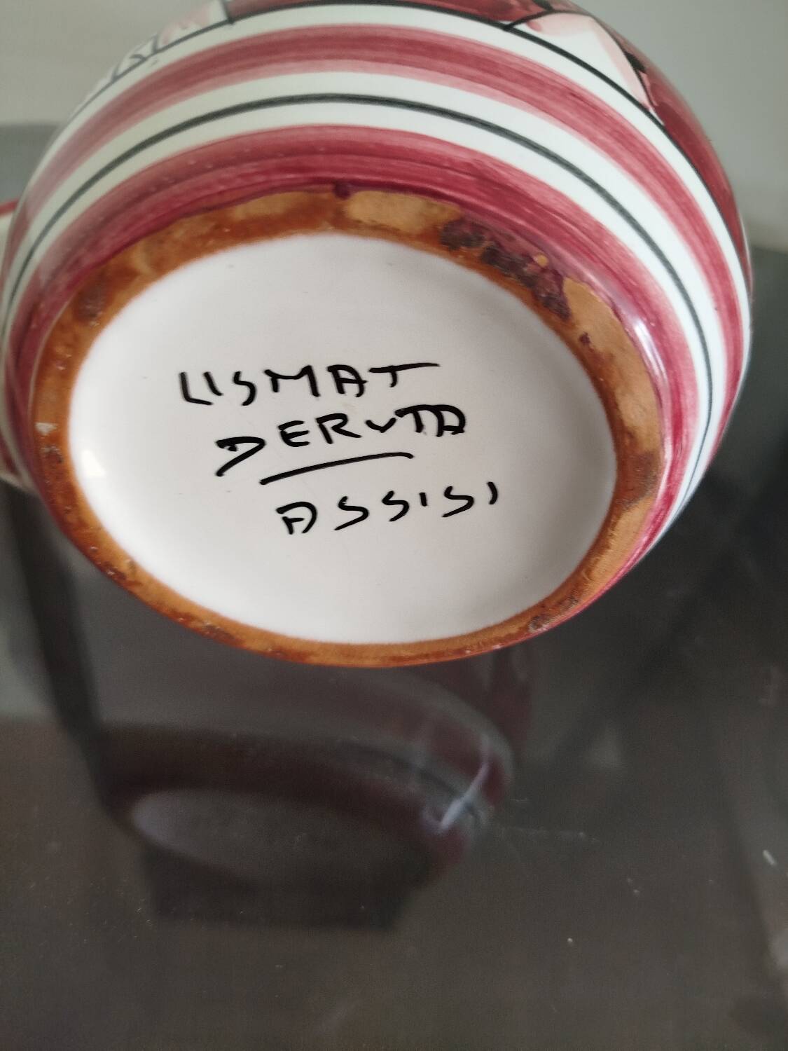 Ceramic rooster pitcher – Lismat Deruta Assisi – Italy