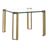 Hollywood Regency Brass and Glass Coffee Table by Peter Ghyczy, 1970s.