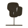 Sculpture hag metal martele noir - homata