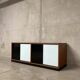 Rare vintage two-tone ARP Guariche Minvielle sideboard display case from the 60s