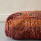 Vintage Berber pouf in handwoven wool