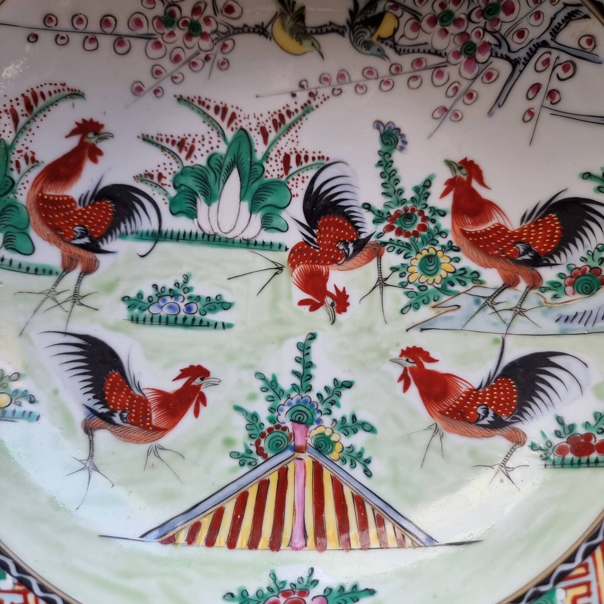 Large soup plate, bowl, salad bowl and ladle in Macao porcelain (19