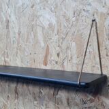 Scandinavian brass and teak shelf