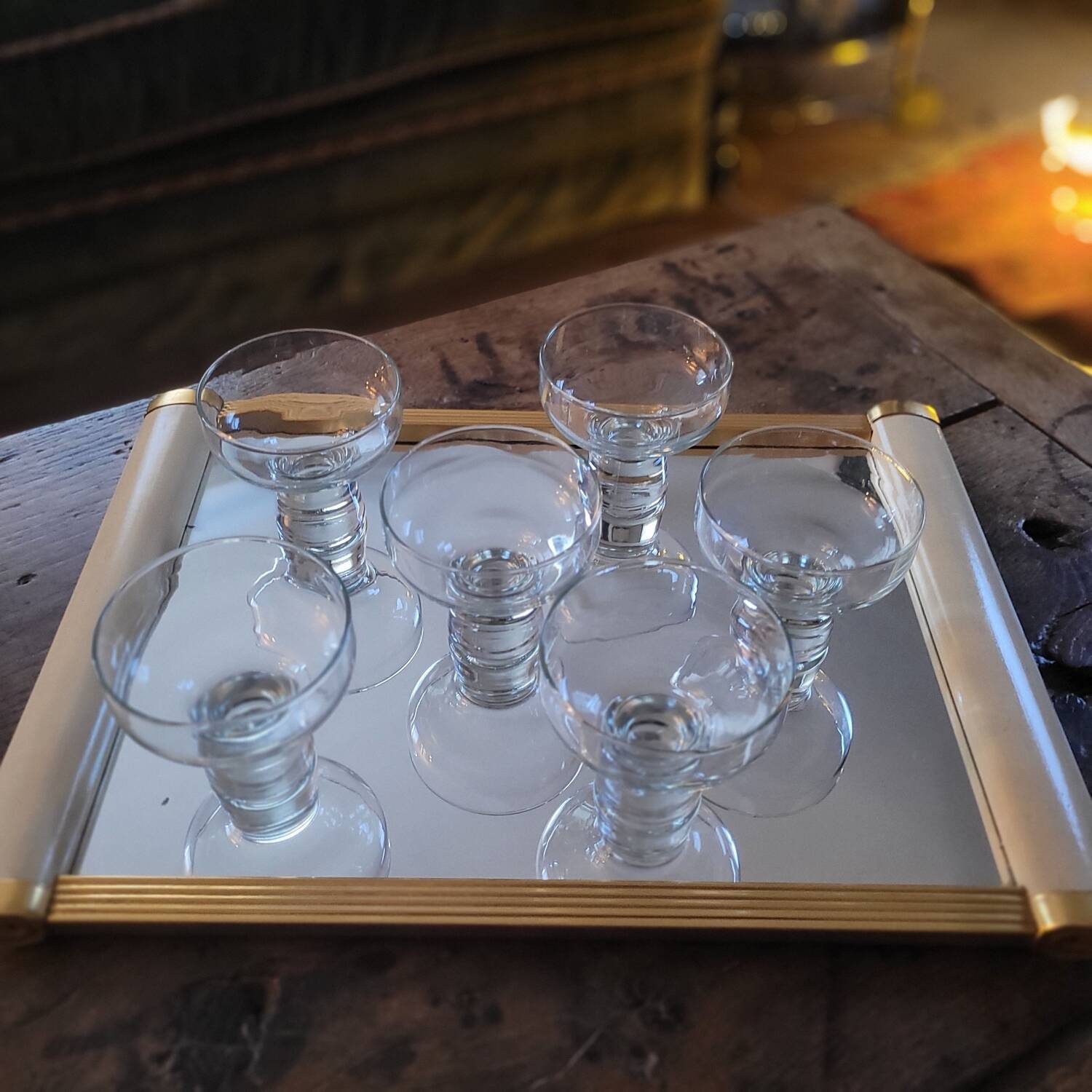 6 modernist bowls in solid glass (1970s)