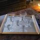 6 coupes modernistes en verre massif (années 70)