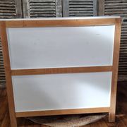 Commode blanche et bois
