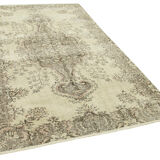 Tapis beige oriental ancien fait à la main 156 cm x 253 cm - 38895