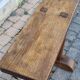 Brutalist farmhouse bench in solid oak 220 cm