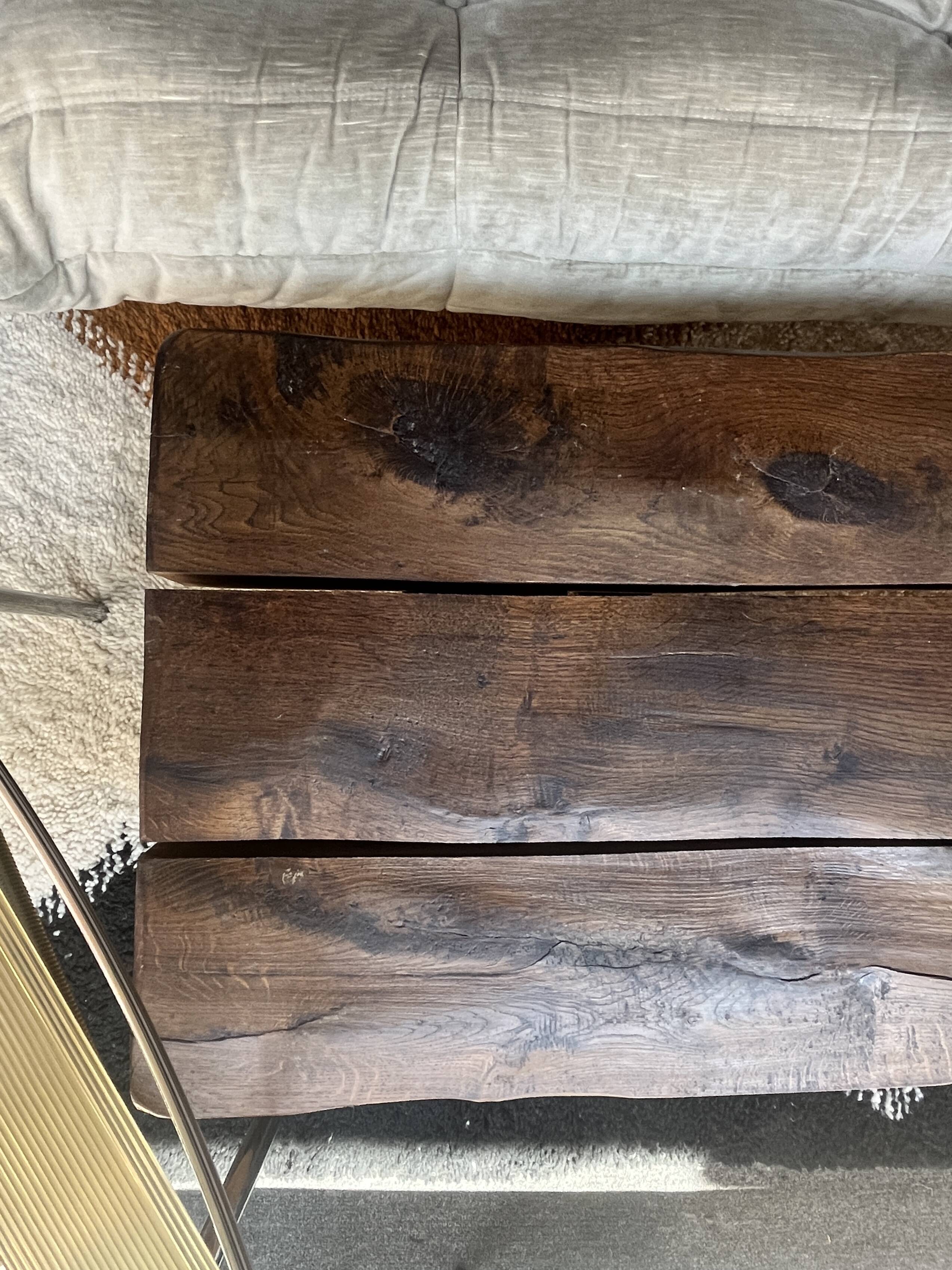 Wasi Sabi Brutalist Solid Wood Coffee Table