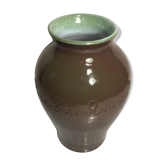 Vase ancien Jl Royer céramique émaillée marron vintage