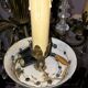 Lustre en verre et laiton 1960