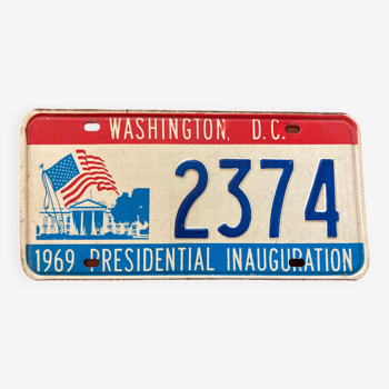 Registration plate Washington USA 1969