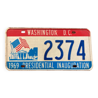 Registration plate Washington USA 1969
